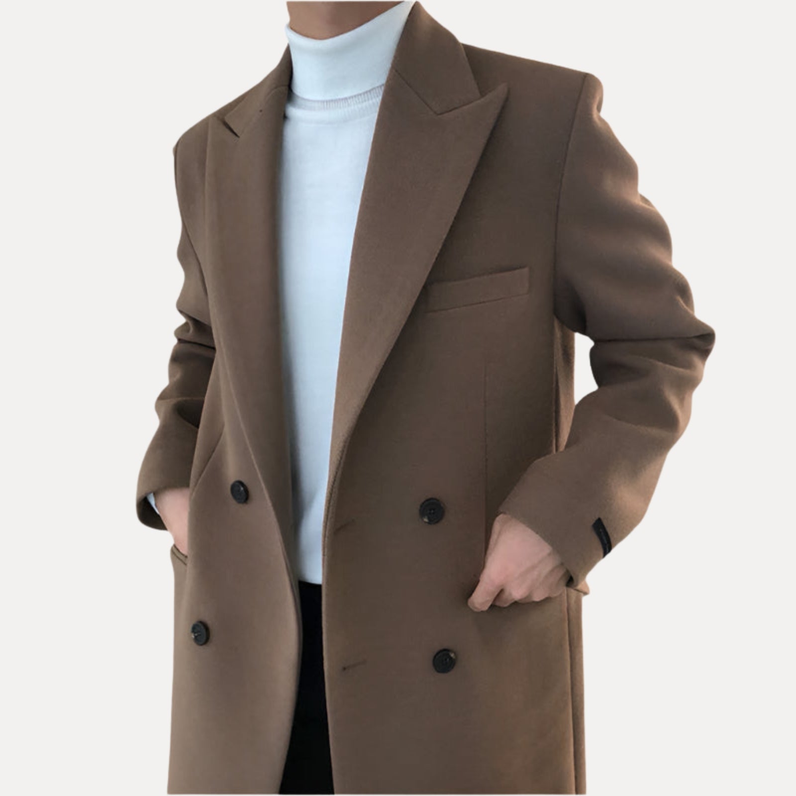 Casaco elegante com duplo peito