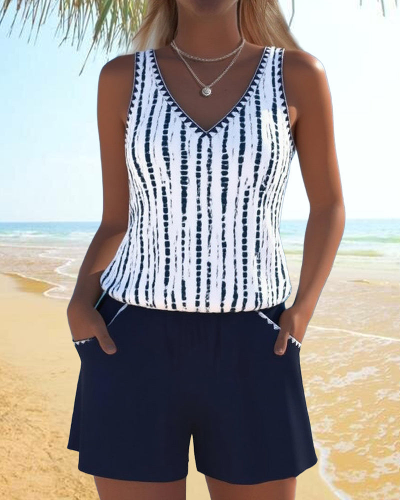 Moda Lusitana - Conjunto de Tankini com Estilo Casual