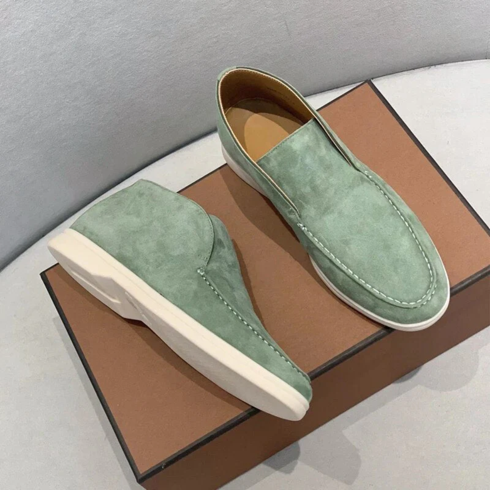 Mocassins casuais de camurça