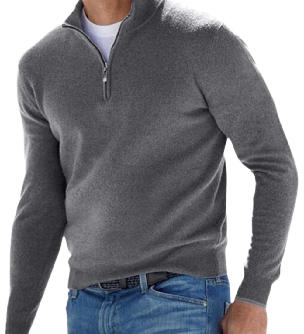 Camisola com fecho de correr elegante
