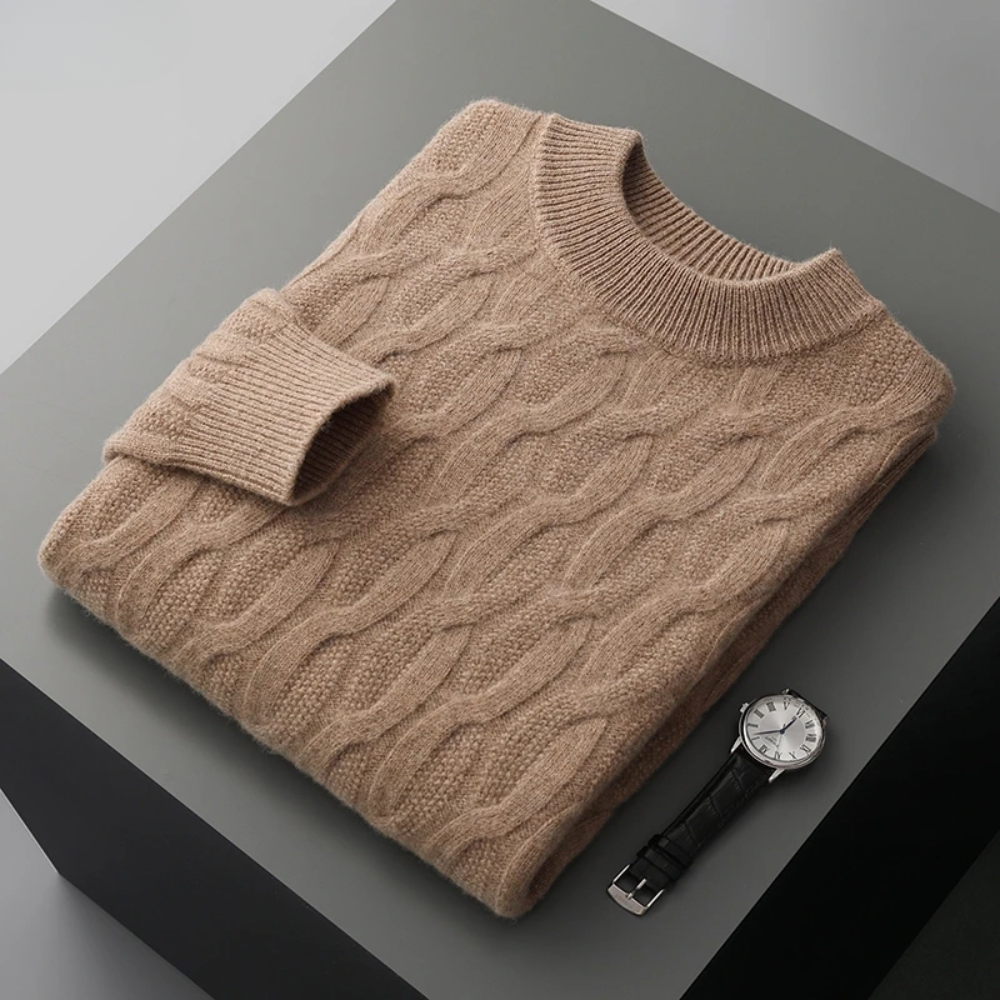 Camisola de caxemira com padrão elegante
