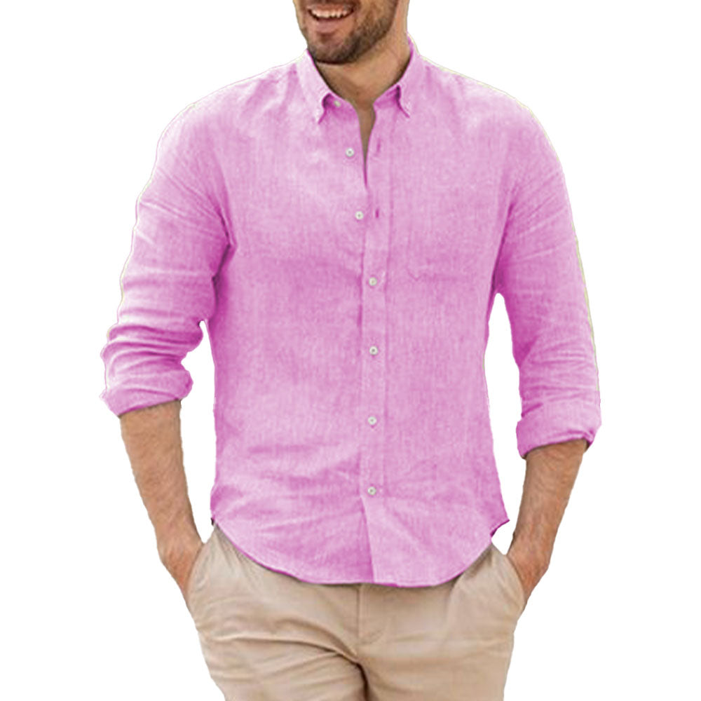 Camisa de linho respirável