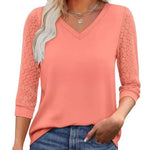 Moda Lusitana - Blusa com Renda na Manga