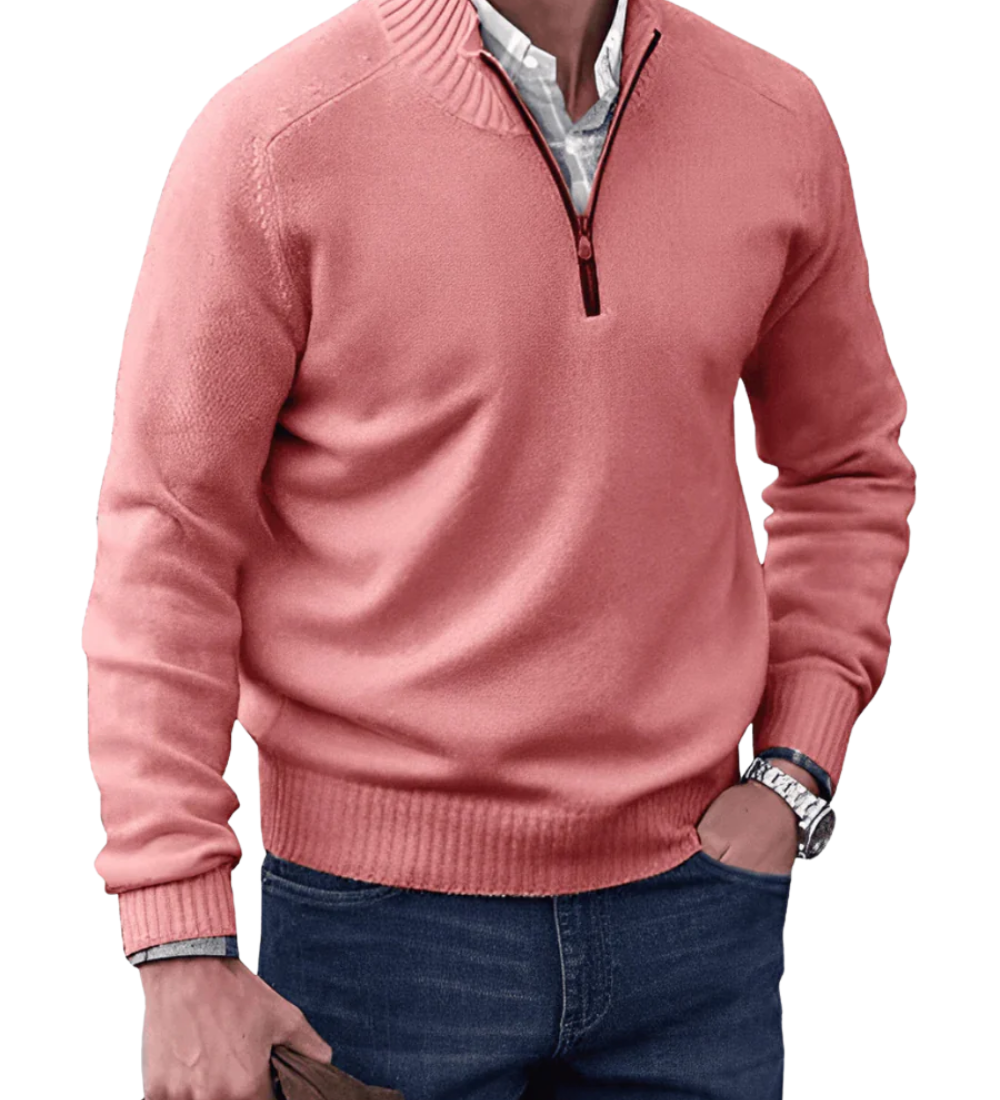 Camisola casual com fecho