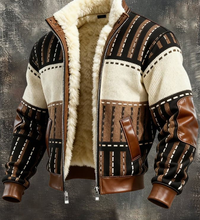 Casaco retro com forro polar