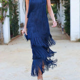 Laura | Vestido longo com franjas