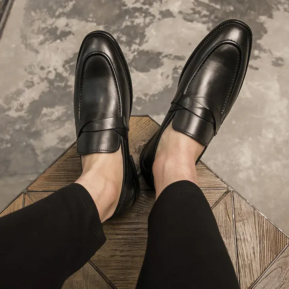 Mocassins de couro chiques