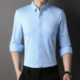 Camisa elástica sem rugas