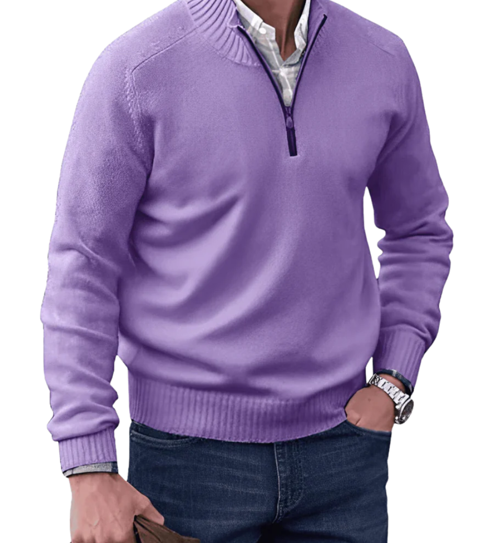 Camisola casual com fecho