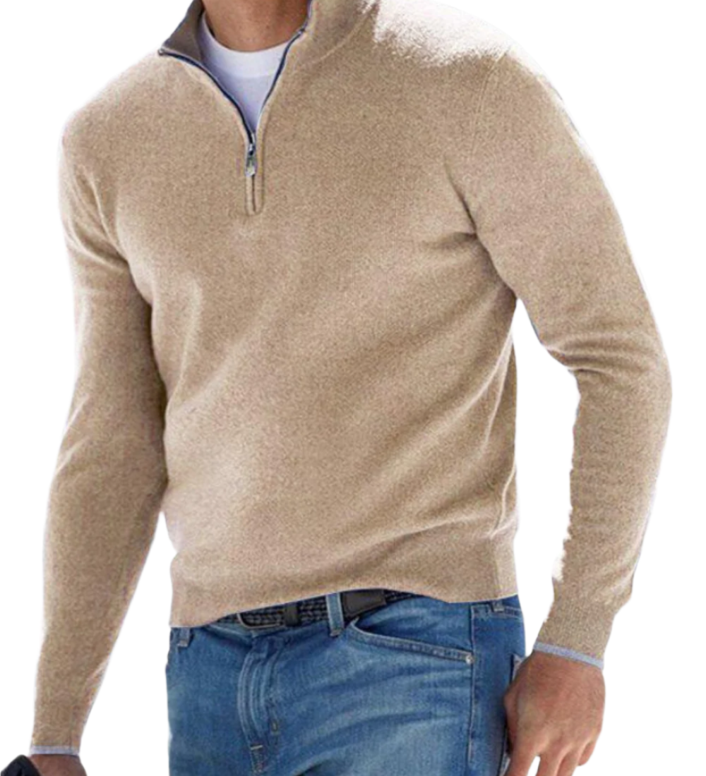 Camisola com fecho de correr elegante