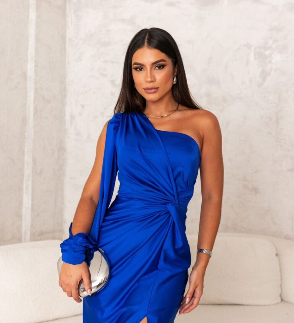 Moda Lusitana - Vestido Elegante de Cetim