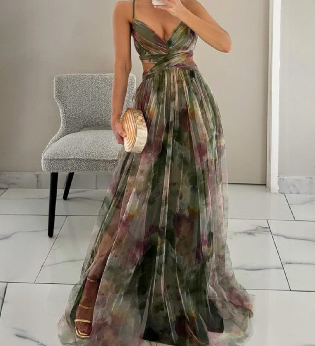 Moda Lusitana - Vestido Longo Floral Estilo Romântico