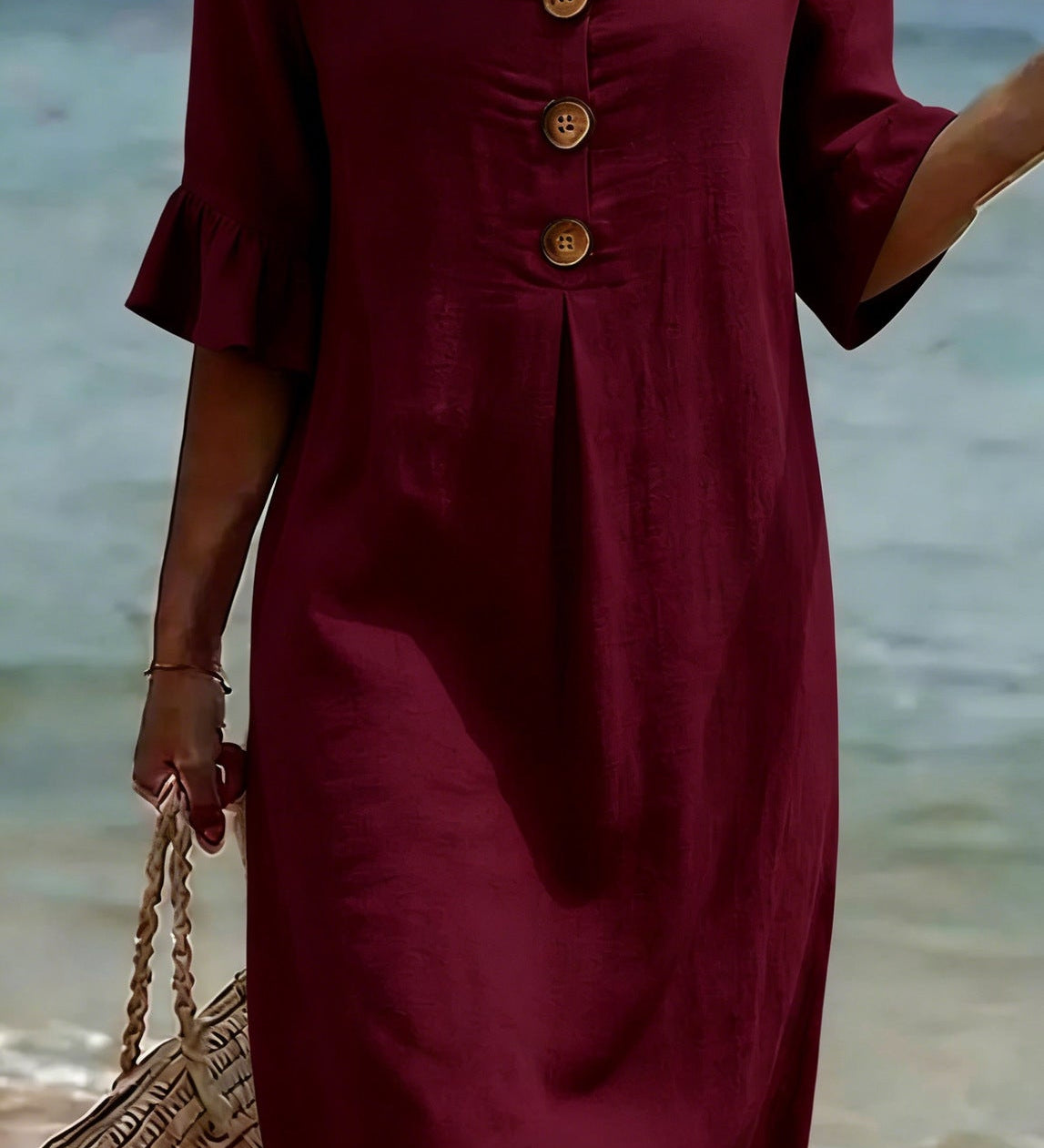 Moda Lusitana - Vestido Casual com Botões