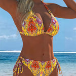 Moda Lusitana - Biquíni Estampado Com Decote Halter