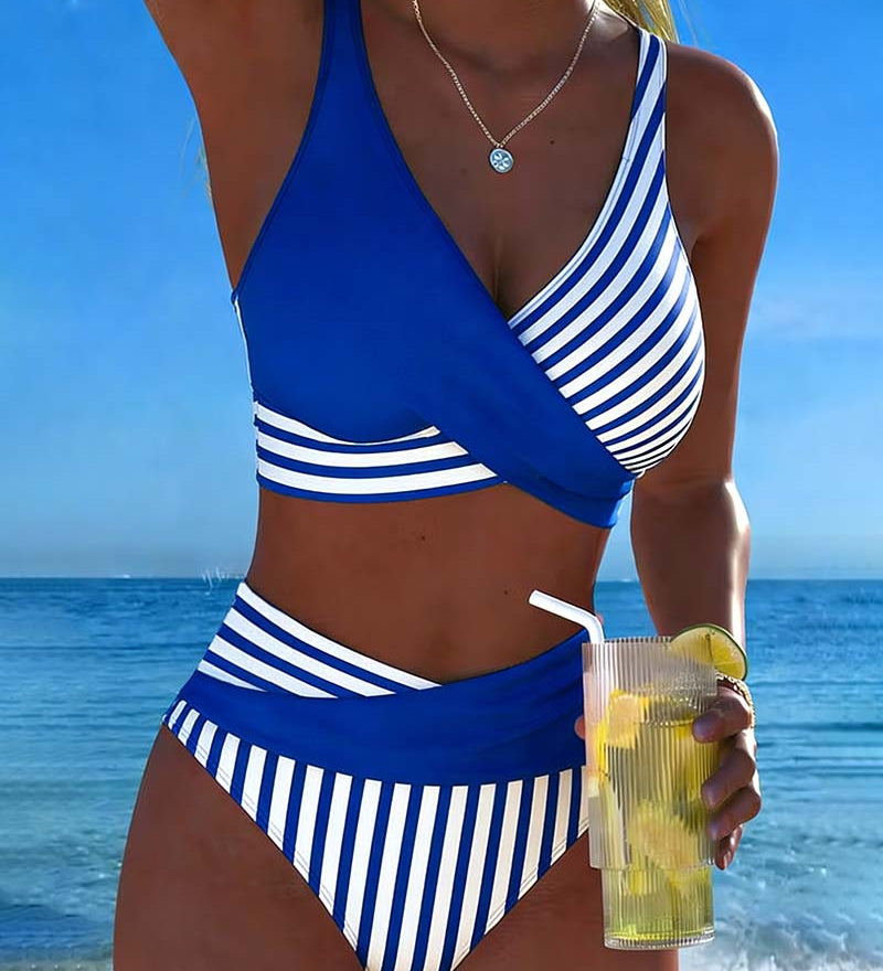 Moda Lusitana - Biquíni Elegância Listrado