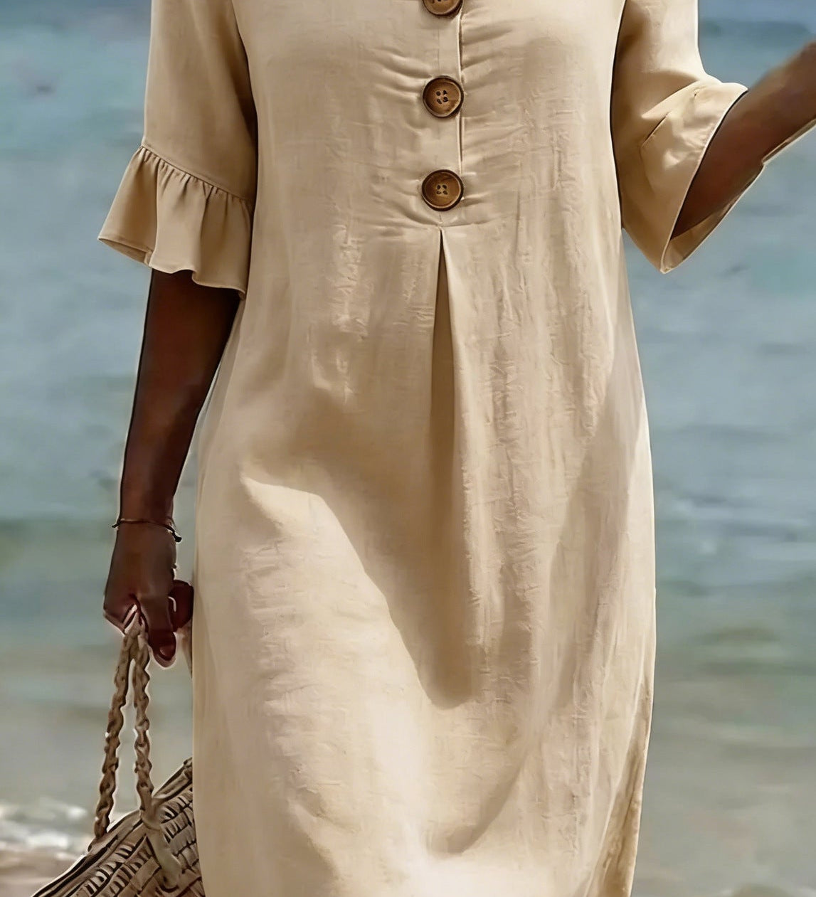 Moda Lusitana - Vestido Casual com Botões