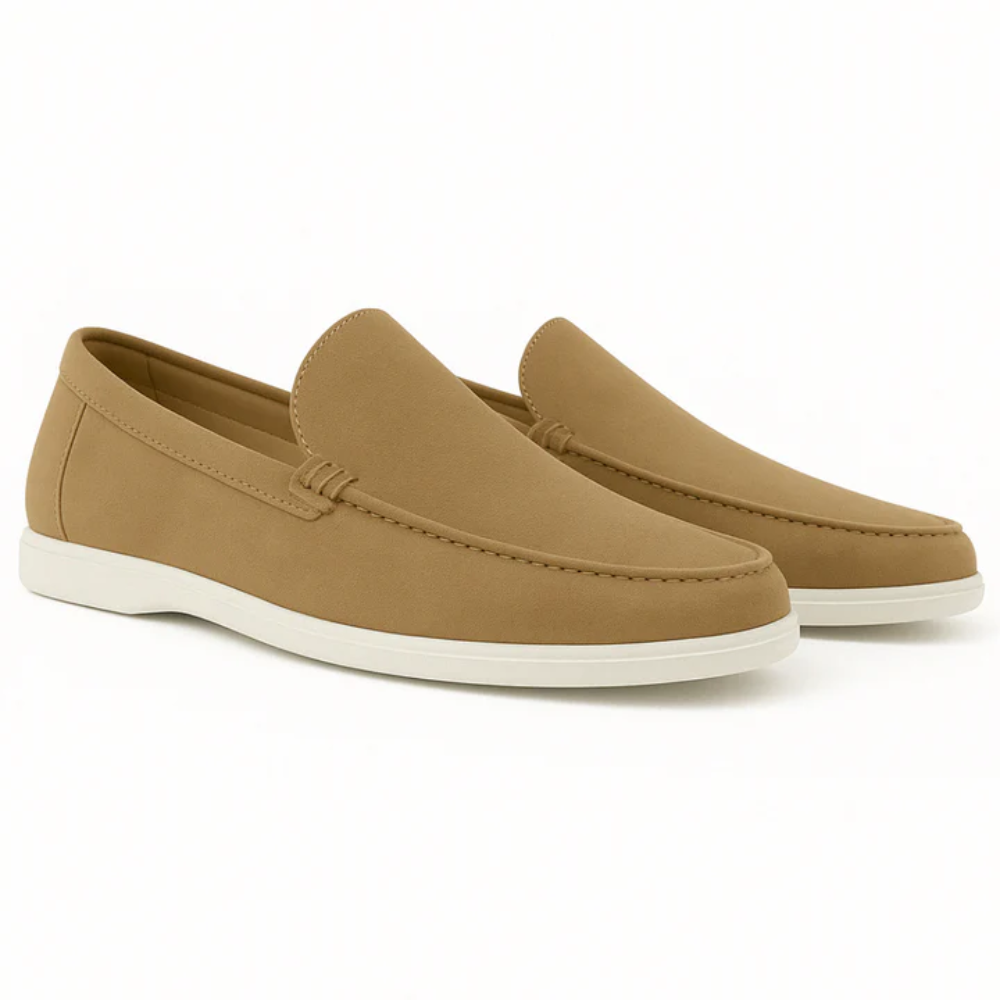 Mocassins casuais de camurça