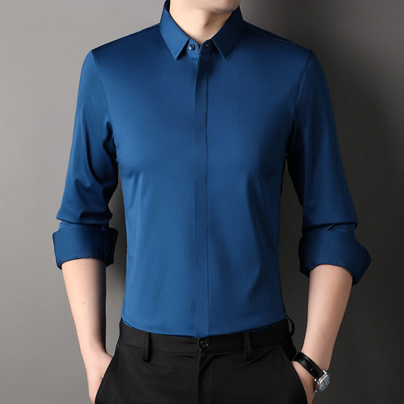 Camisa elástica sem rugas