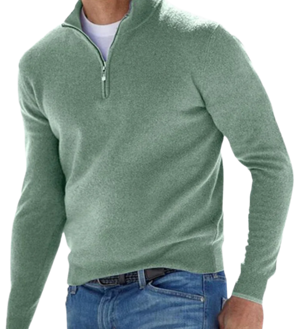 Camisola com fecho de correr elegante