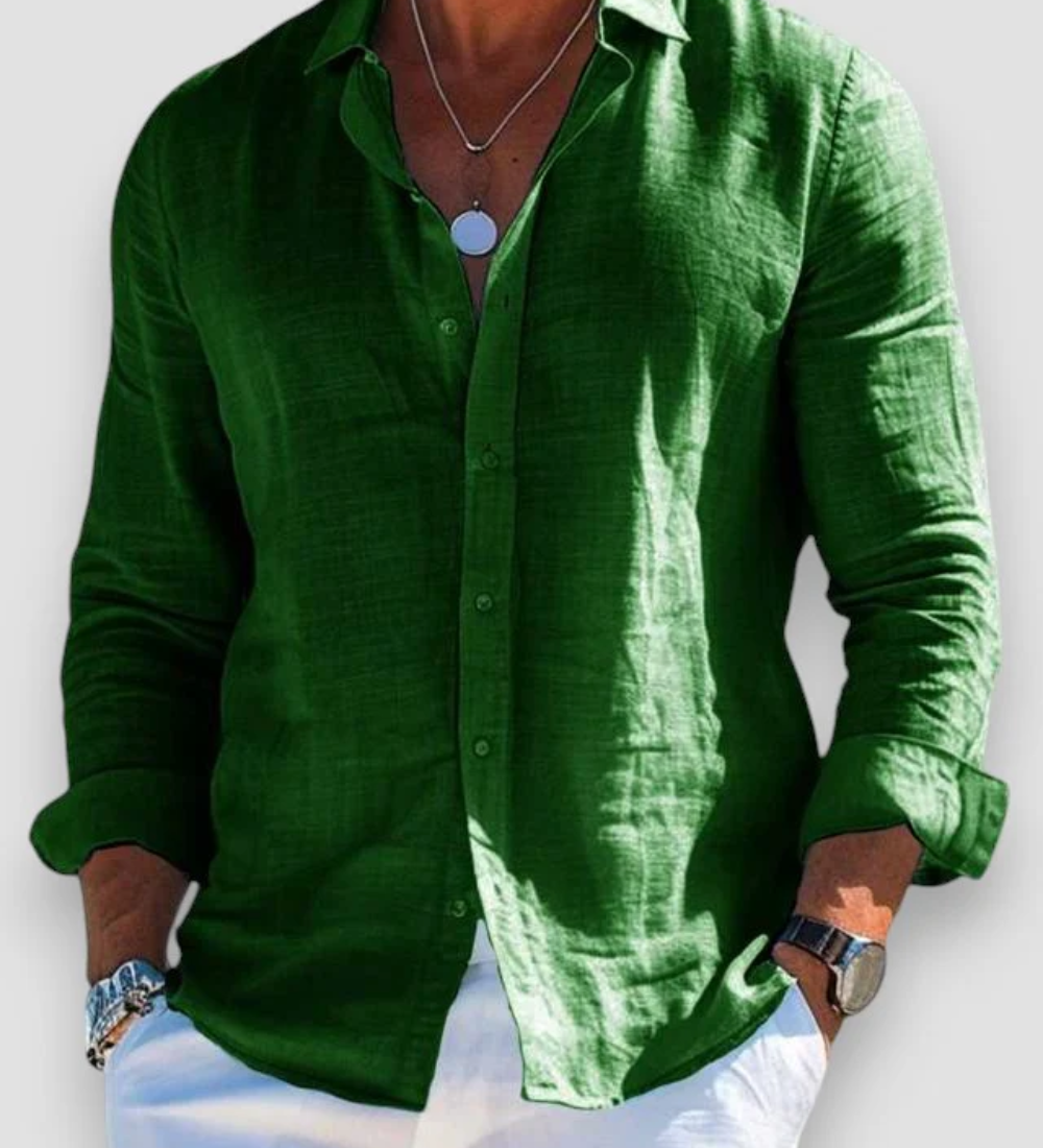 Moda Lusitana - Camisa Casual de Algodão