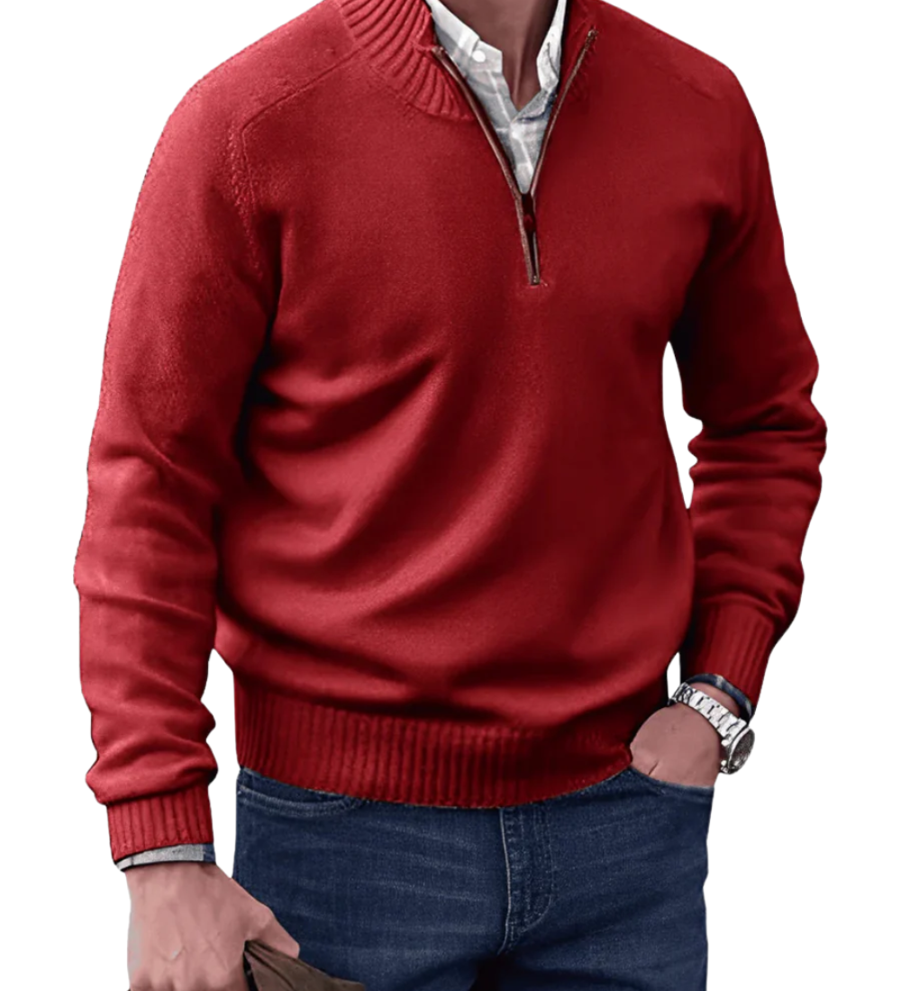 Camisola casual com fecho