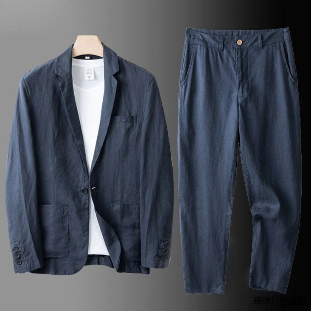 Conjunto de linho elegante