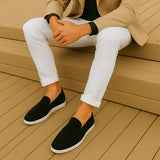 Mocassins casuais de camurça