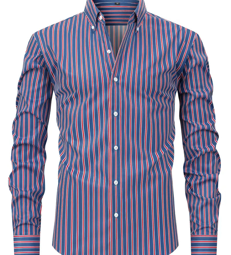 Camisa às riscas chique