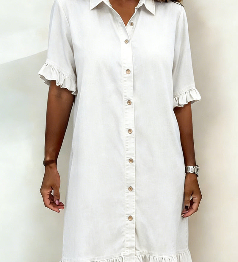 Moda Lusitana - Vestido Denim Elegante