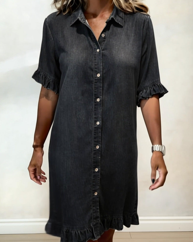 Moda Lusitana - Vestido Denim Elegante