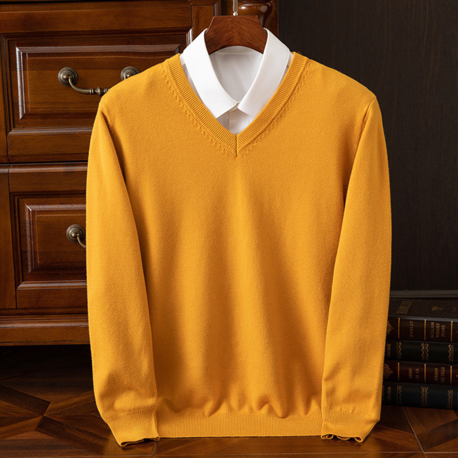 Camisola com decote em V chique