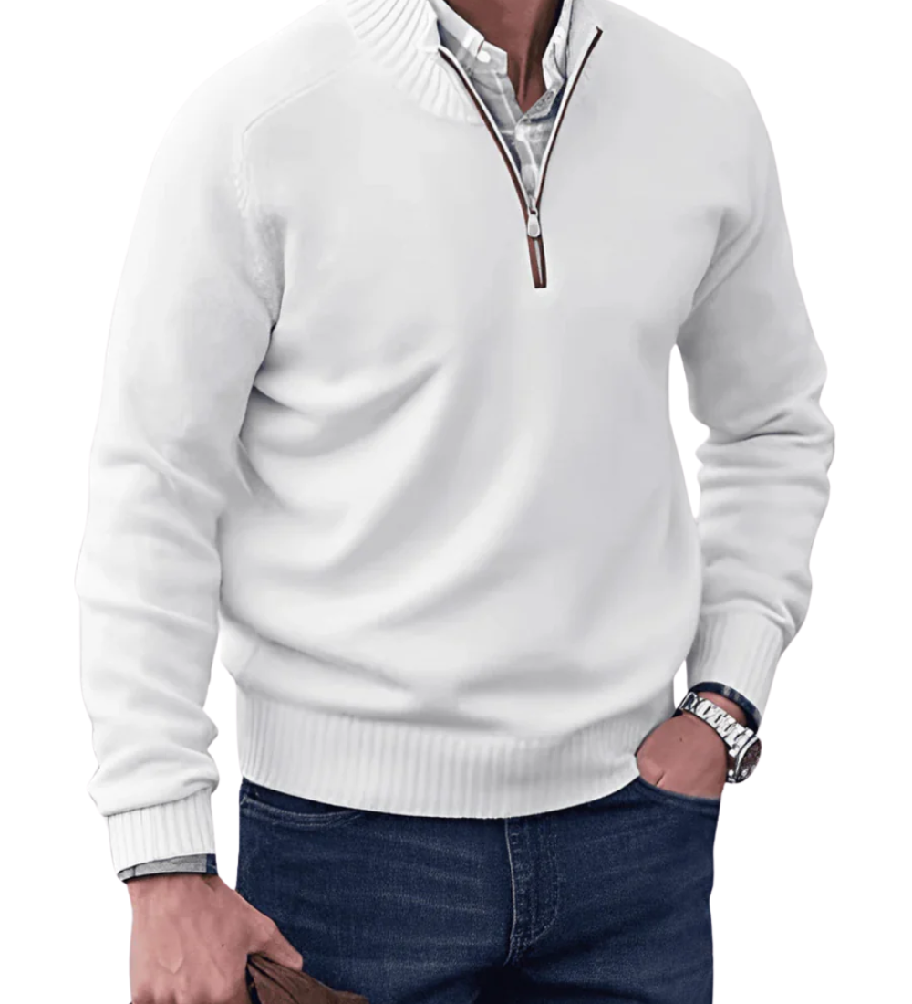 Camisola casual com fecho