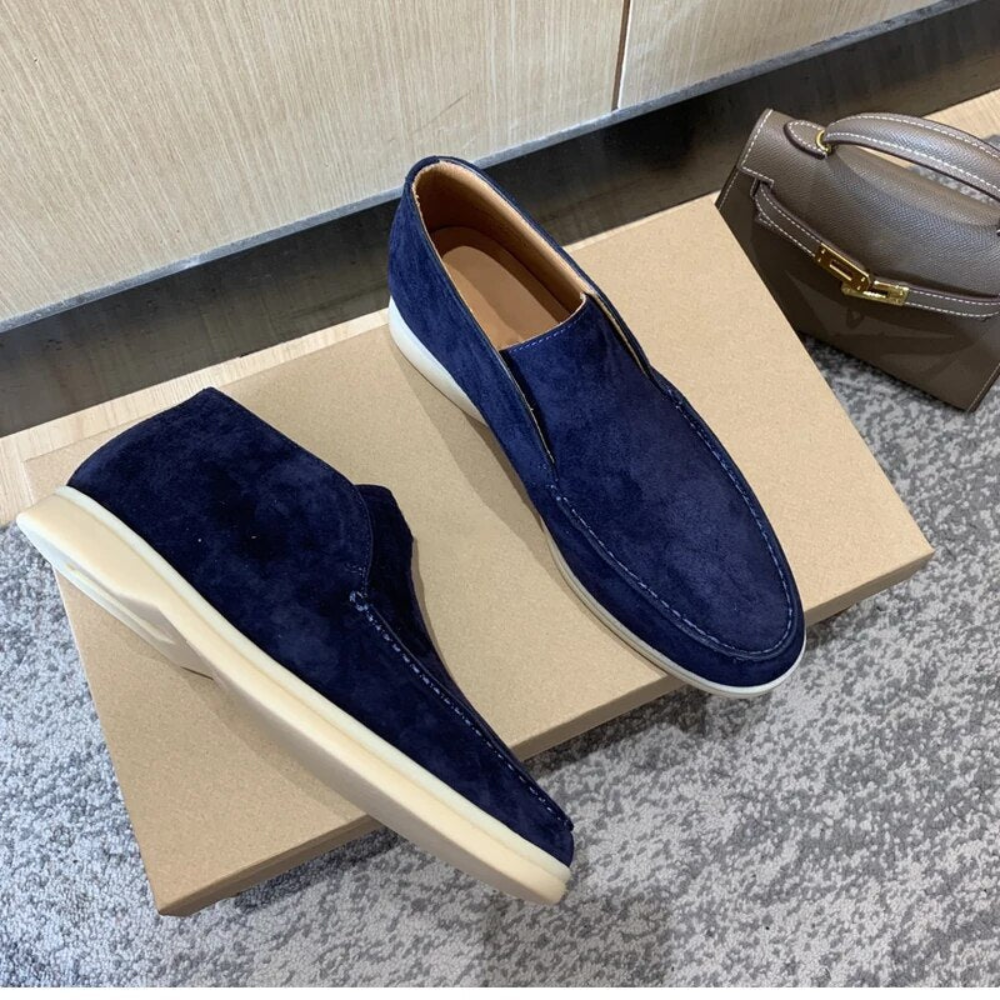 Mocassins casuais de camurça