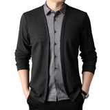Camisa e casaco de malha 2 em 1