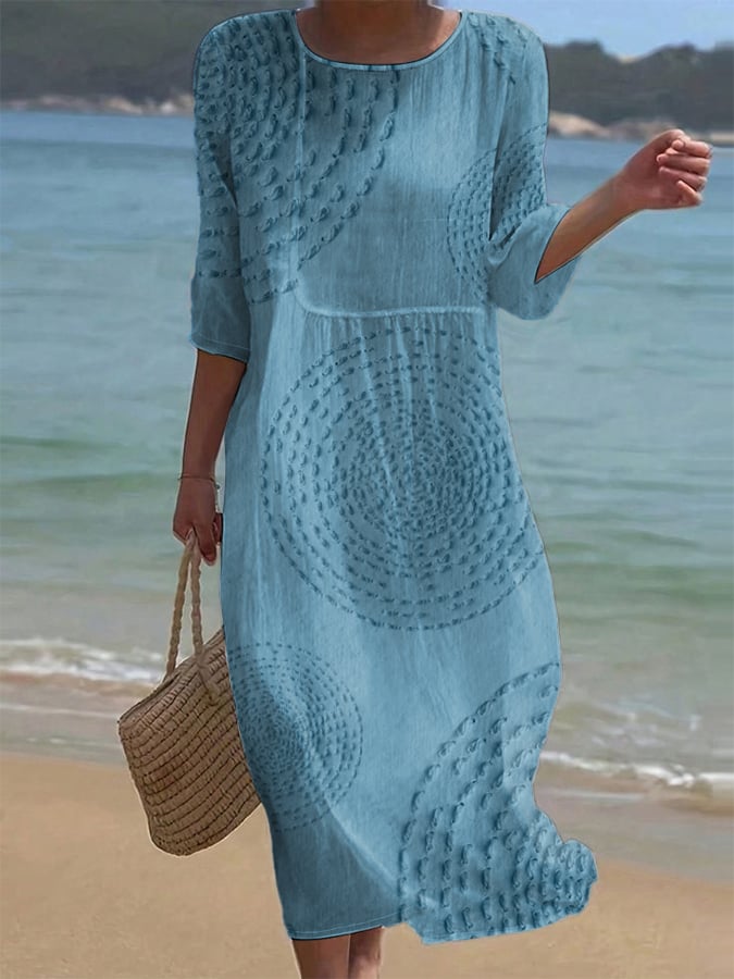 Moda Lusitana - Vestido Bordado Casual