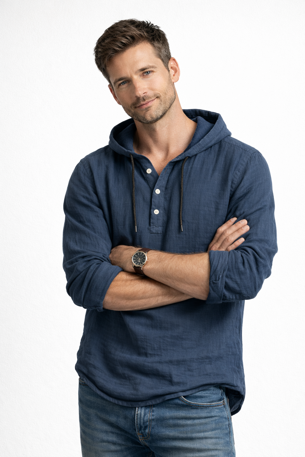 Moda Lusitana - Camisa de Linho com Capuz