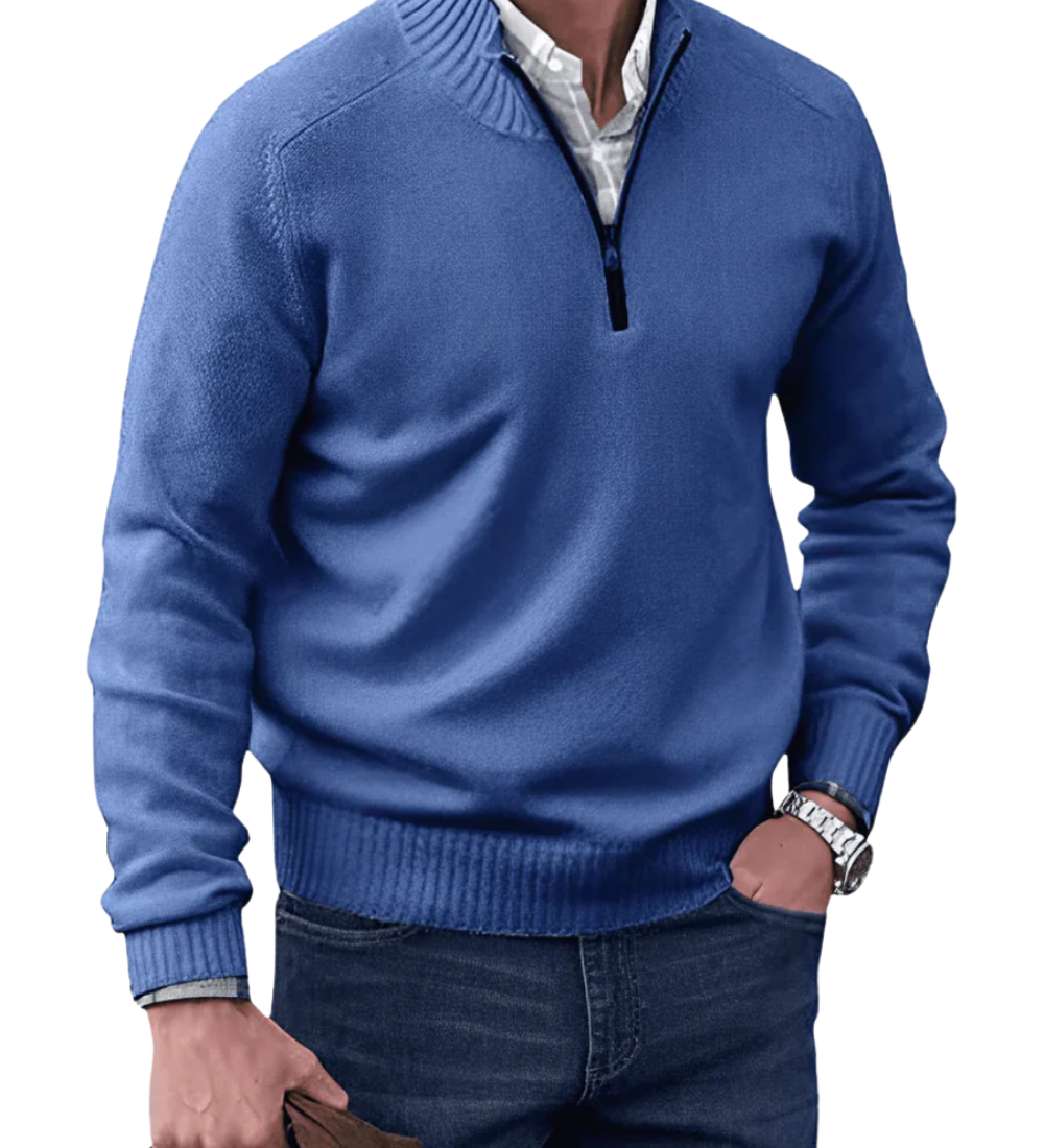 Camisola casual com fecho