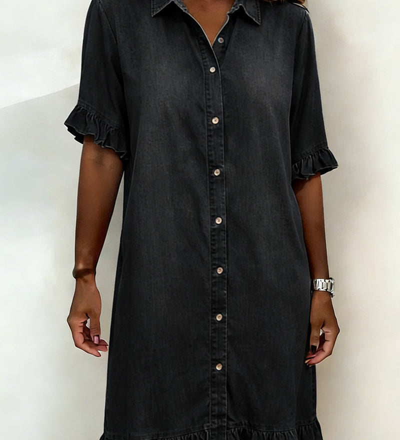 Moda Lusitana - Vestido Denim Elegante