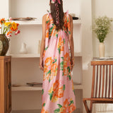 Moda Lusitana - Vestido Midi Josie Rosa