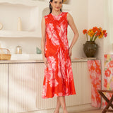 Moda Lusitana - Vestido Midi Místico Vermelho