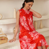 Moda Lusitana - Vestido Midi Místico Vermelho