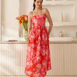Moda Lusitana - Vestido Midi Oliva Vermelho