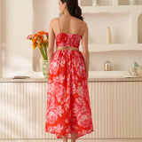 Moda Lusitana - Vestido Midi Oliva Vermelho
