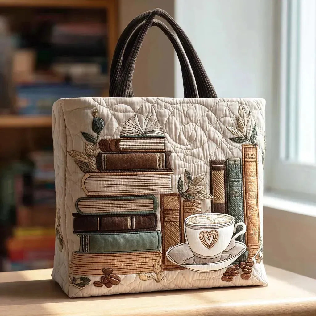 Moda Lusitana - Saco Tote Acolchoado Literário