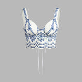 Moda Lusitana - Conjunto Cropped e Saia Bordada