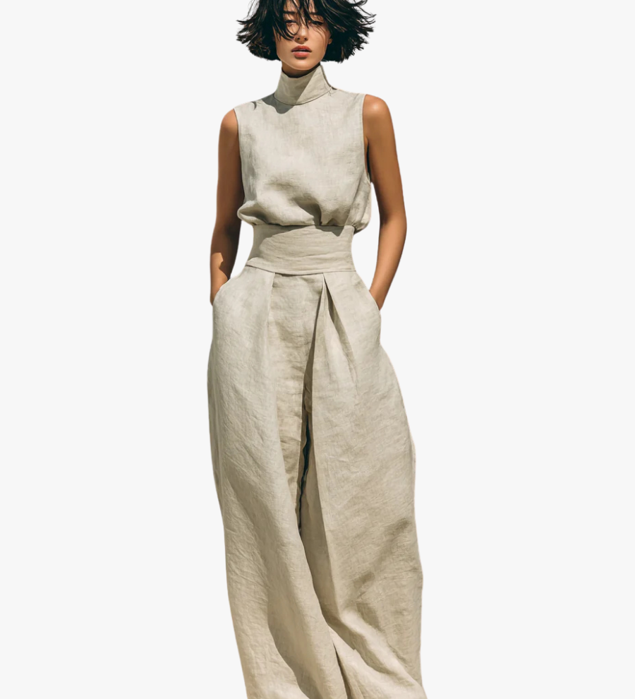 Moda Lusitana - Conjunto de Algodão e Linho