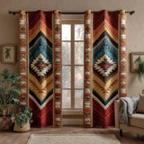 Cortinado Acolchoado Azul Mesa Tribal