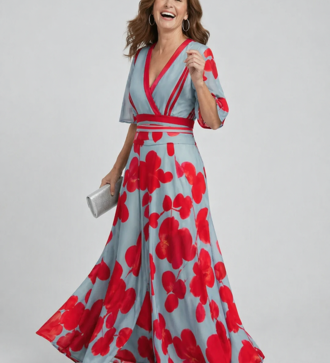 Moda Lusitana - Vestido Maxi Flutuante Floral