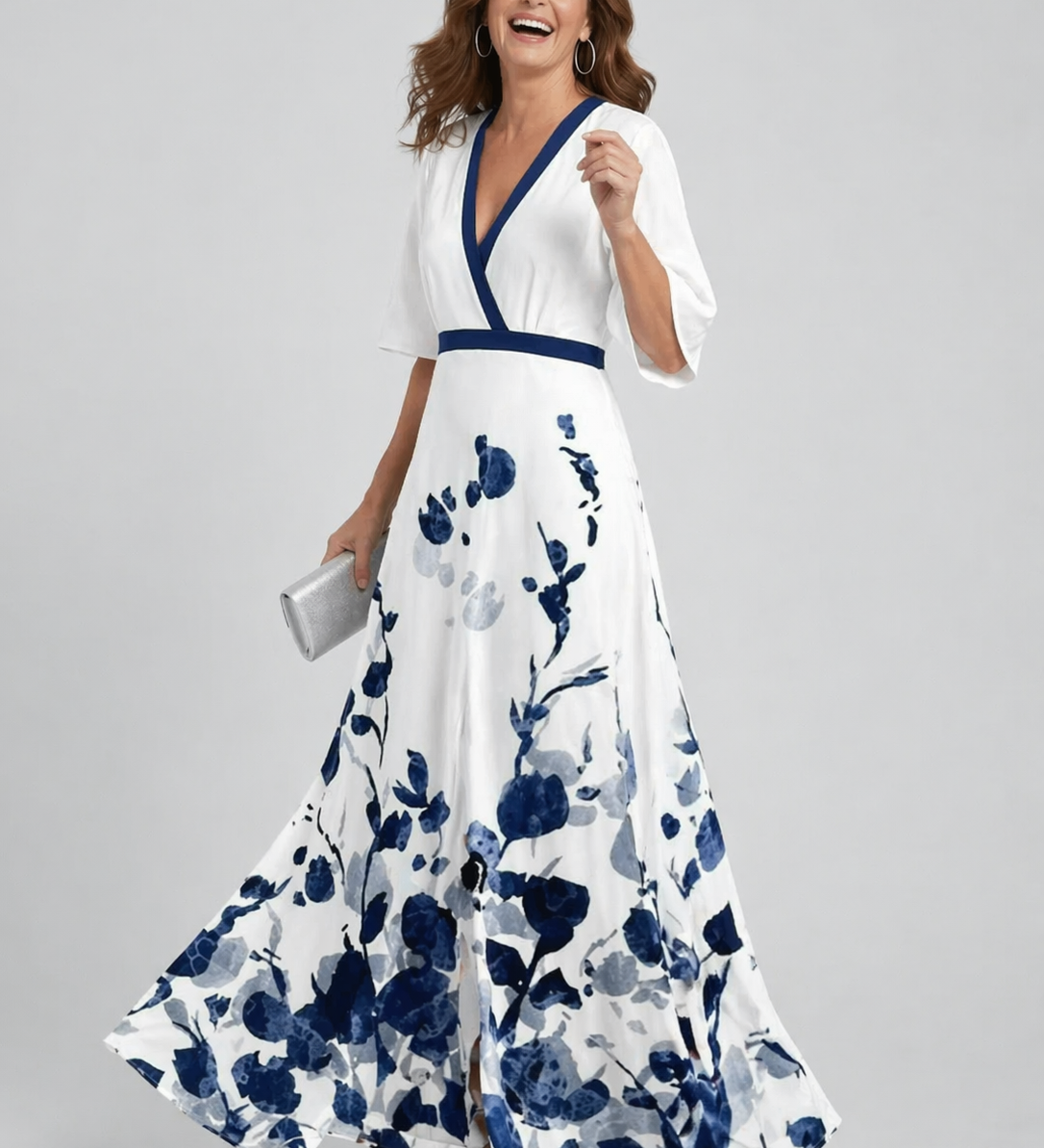 Moda Lusitana - Vestido Maxi Flutuante Floral