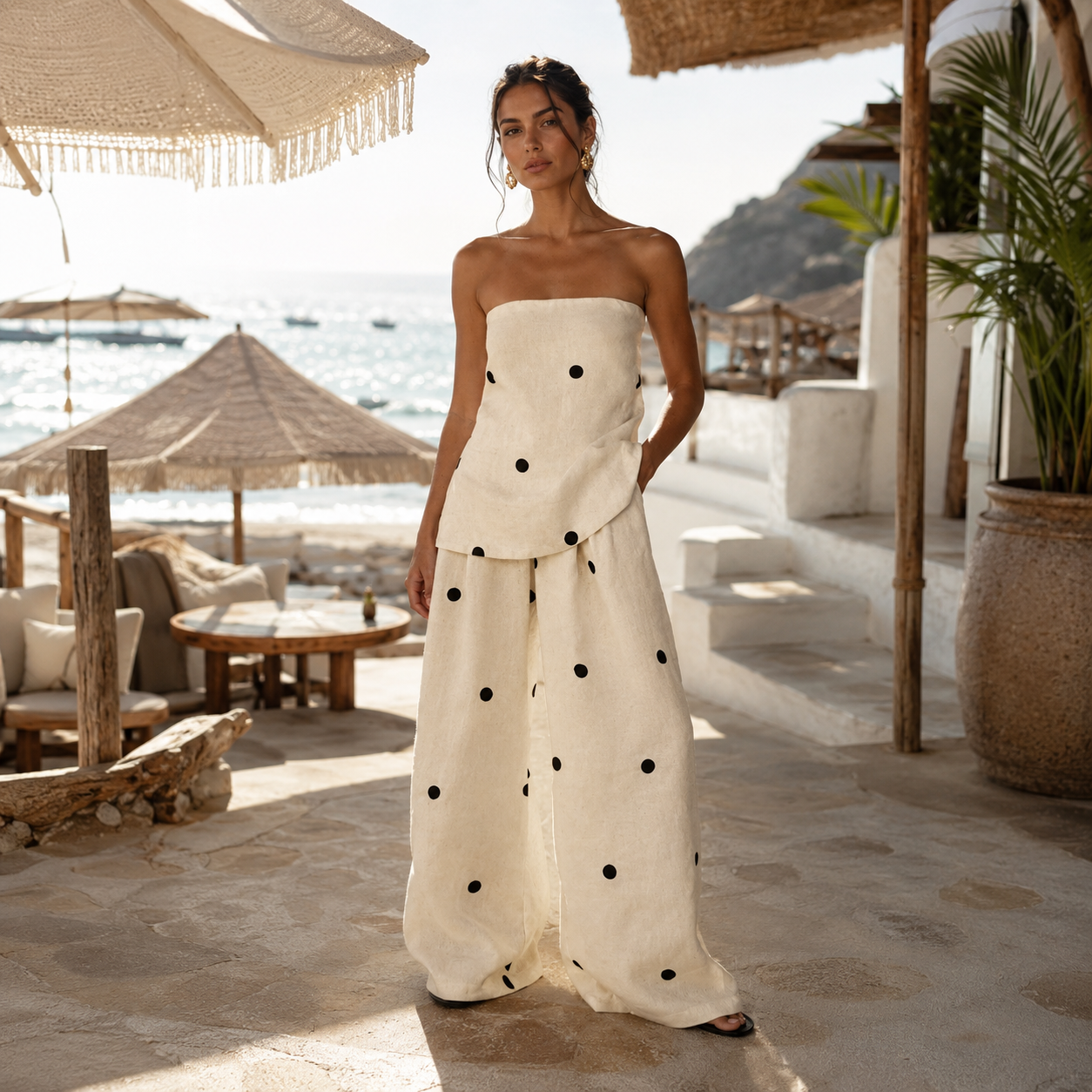 Moda Lusitana - Conjunto Mediterrâneo de Lunares